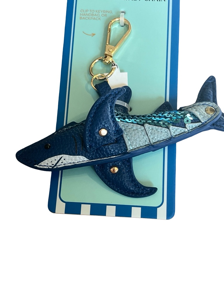 Piper K Shark Charm  Sequin Beaded Shark  Shark Purse Charm